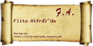 Flits Alfréda névjegykártya